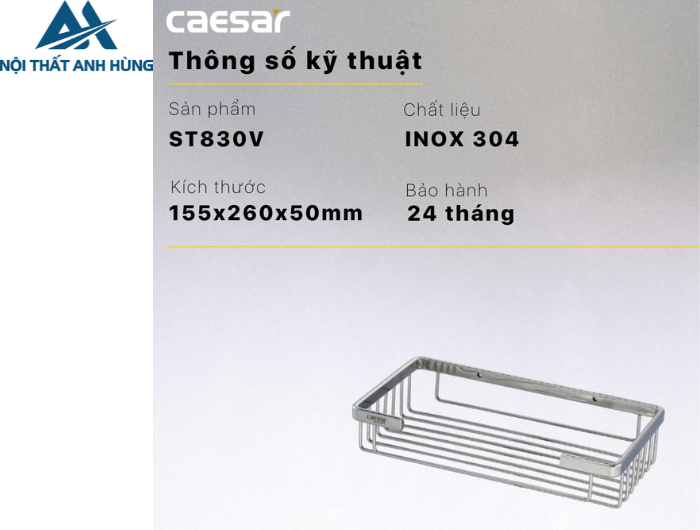 Kệ Inox CAESAR ST830V