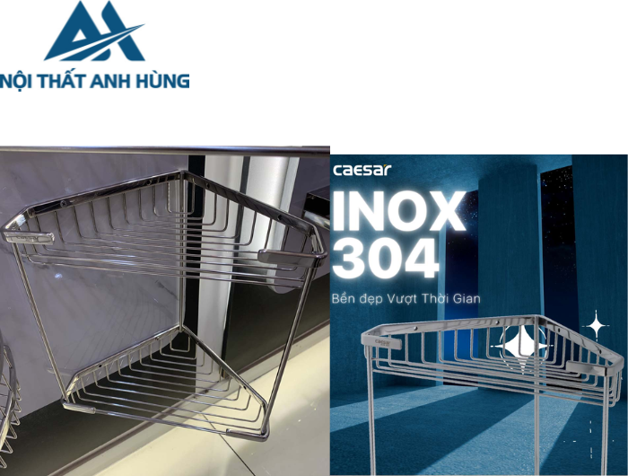 Kệ Inox Góc 2 Tầng CAESAR ST849