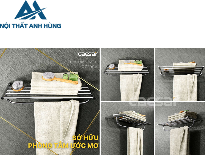 Kệ Treo Khăn CAESAR Q7209V Hai Tầng