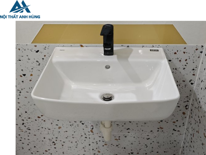 Lavabo Inax AL-312V Treo Tường Men Aqua Ceramic