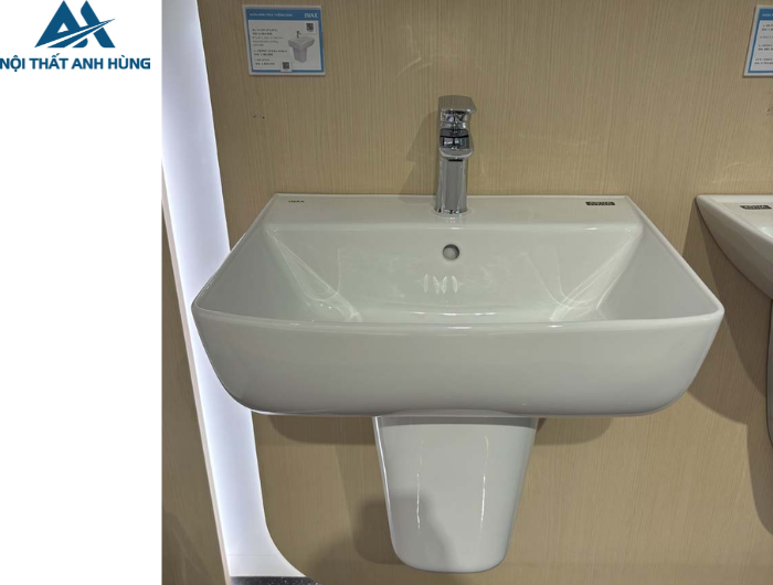 Lavabo Inax AL-312V/L-298VC Treo Tường Chân Ngắn Aqua Ceramic