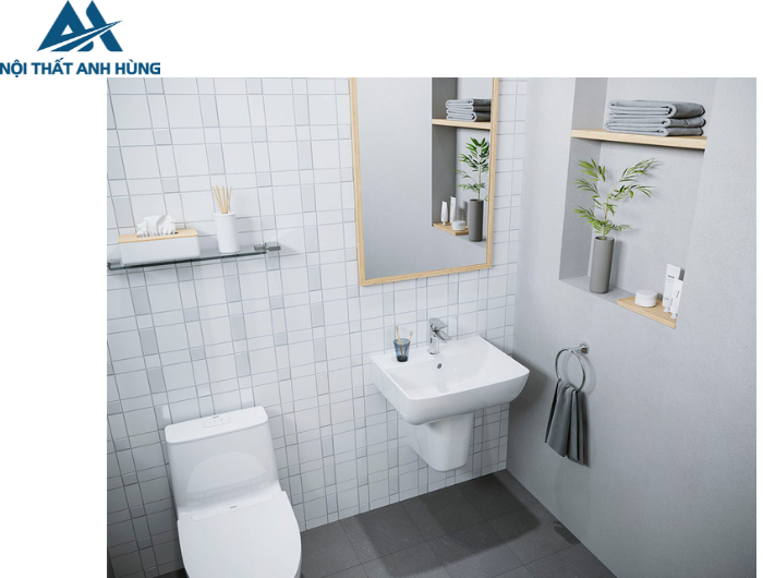 Lavabo Inax AL-312V/L-298VC Treo Tường Chân Ngắn Aqua Ceramic