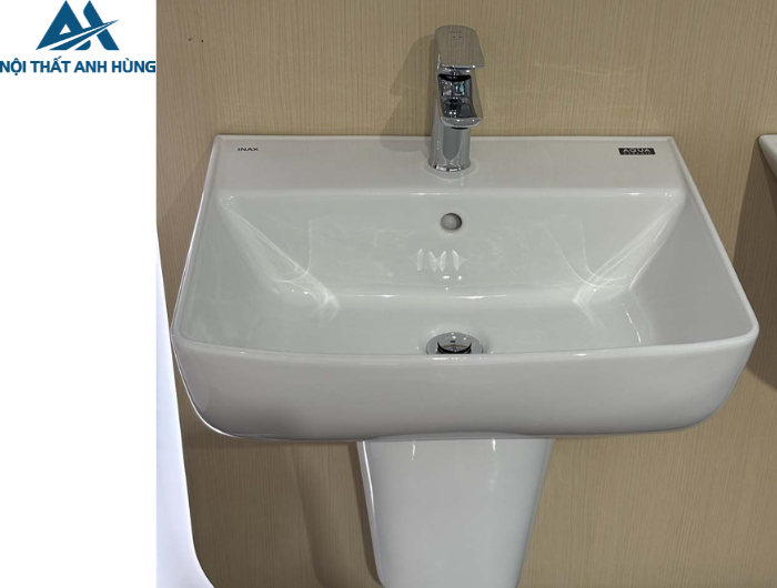 Lavabo Inax AL-312V/L-298VC Treo Tường Chân Ngắn Aqua Ceramic