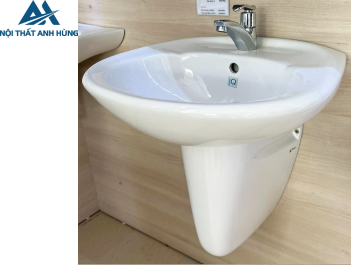 Lavabo Treo Tường Inax L-284V/L-284VC Chân Ngắn