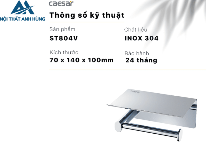 Móc Giấy Vệ Sinh CAESAR ST804V