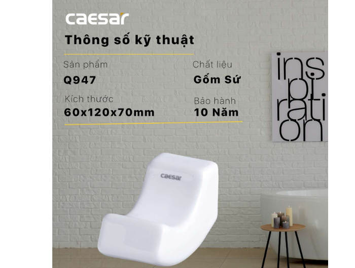 Móc Treo Áo CAESAR Q947 Bằng Sứ