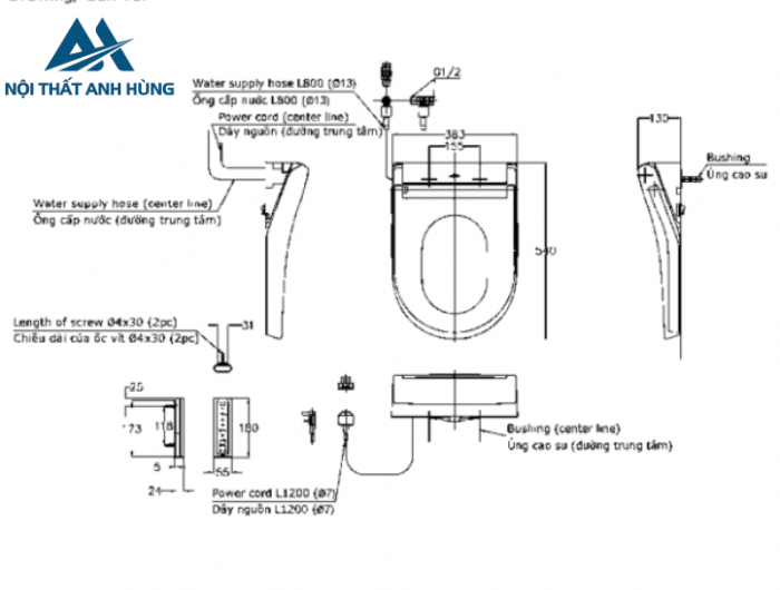 Nắp rửa điện tử WASHLET TOTO TCF34570GAA S5