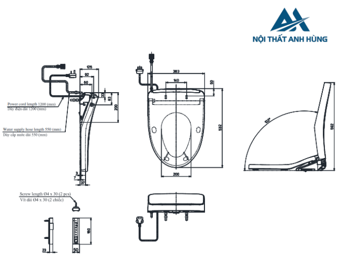 Nắp Rửa Điện Tử Washlet TOTO TCF4911Z W11