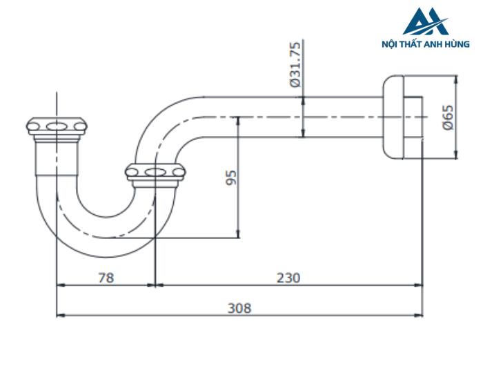 Ống thải chữ P TOTO TVLF401