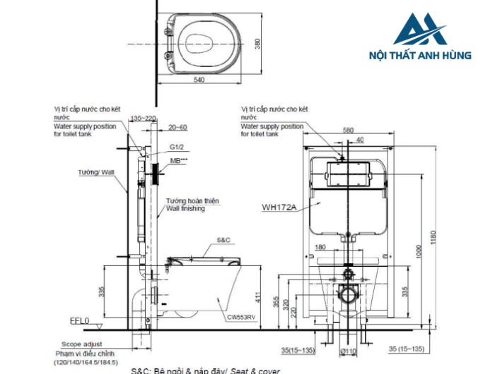 Bồn cầu treo tường TOTO CW553 TCF34320GAA WH172A MB170P#SS