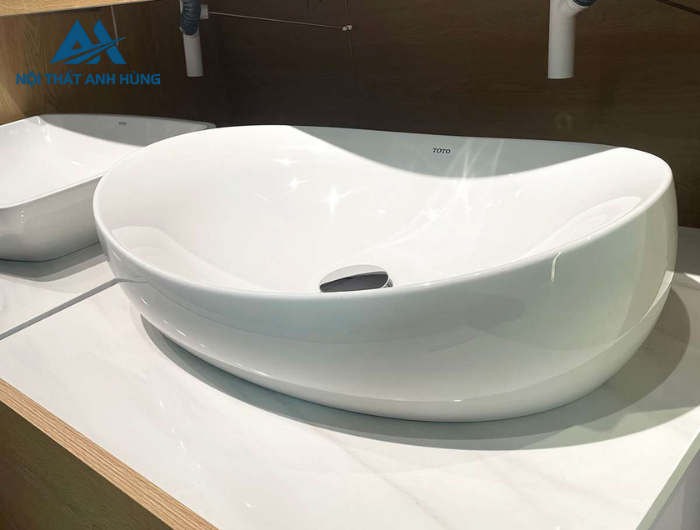 Chậu lavabo đặt bàn Galalato TOTO PJS01WE#GW trắng bóng