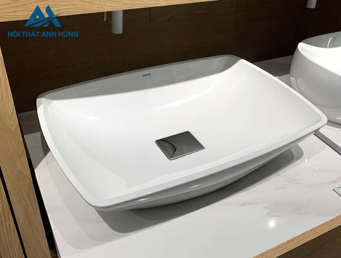 Chậu lavabo đặt bàn Galalato TOTO PJS02WE#GW trắng bóng