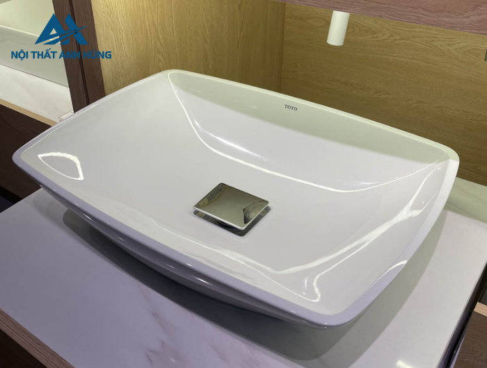 Chậu lavabo đặt bàn Galalato TOTO PJS02WE#GW trắng bóng