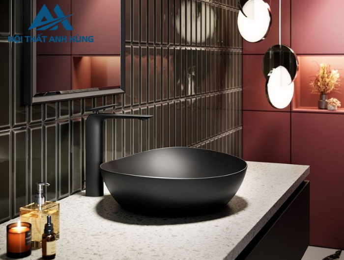 Chậu lavabo đặt bàn TOTO LT4704G19#MBL đen mờ