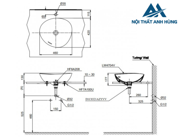 Chậu lavabo đặt bàn TOTO LT4704G19#MBL đen mờ