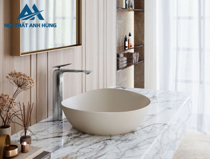 Chậu lavabo đặt bàn TOTO LT4704#MBE be mờ