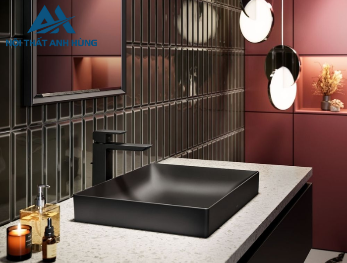 Chậu lavabo đặt bàn TOTO LT4715G17#MBL đen mờ vành mỏng