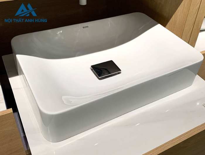 Chậu lavabo đặt bàn TOTO PJS03WE#GW trắng bóng