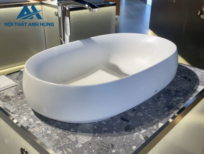 Chậu lavabo đặt bàn TOTO PJS05WE#MW trắng mờ