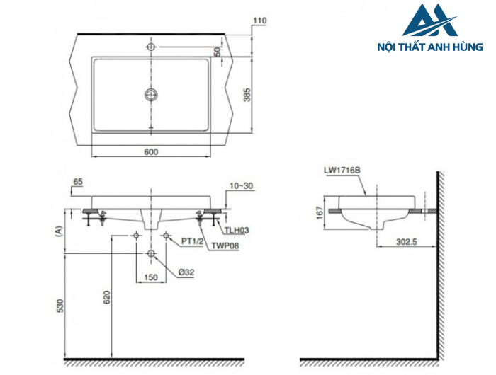 Chậu rửa lavabo đặt bàn TOTO L1716