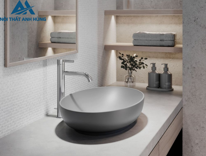 Chậu rửa lavabo đặt bàn TOTO LT1705#MGR màu xám mờ