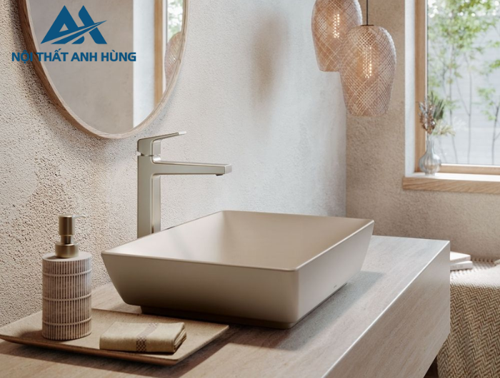 Chậu rửa lavabo đặt bàn TOTO LT1735#MBE màu be mờ