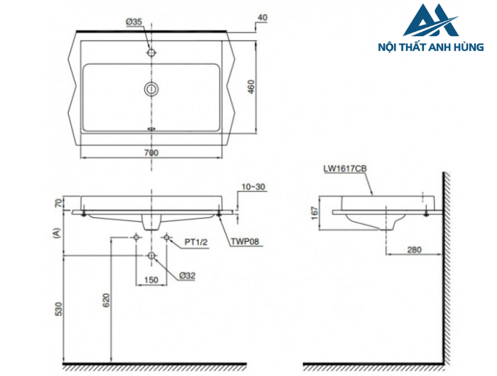 Chậu rửa lavabo đặt bàn TOTO LW1617C