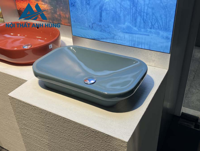 Chậu rửa lavabo đặt bàn TOTO LW630JDW/F#ASB màu xanh tro