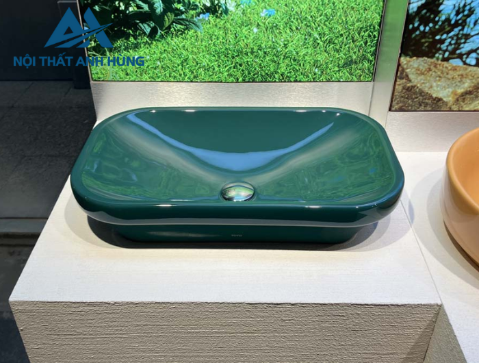 Chậu rửa lavabo đặt bàn TOTO LW630JDW/F#FRG màu xanh lá