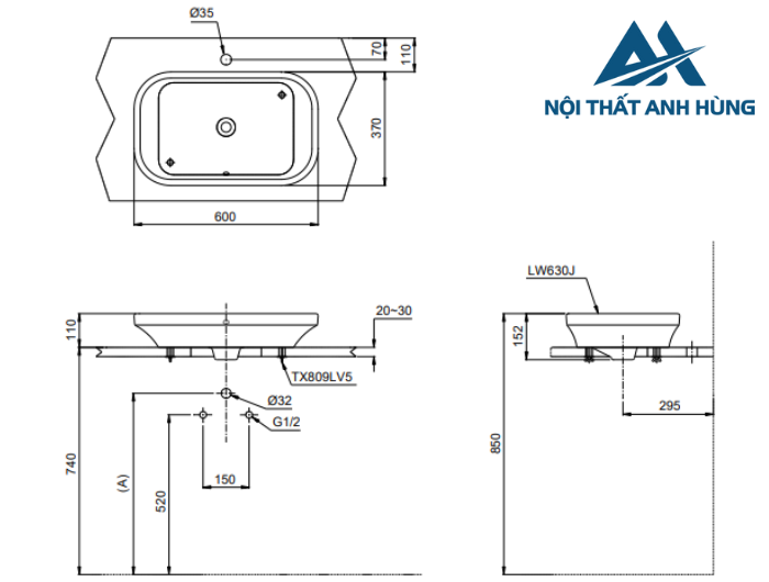 Chậu rửa lavabo đặt bàn TOTO LW630JDW/F#FRG màu xanh lá