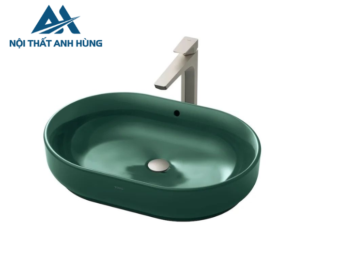 Chậu rửa lavabo đặt bàn TOTO LW896JW/F#FRG màu xanh lá