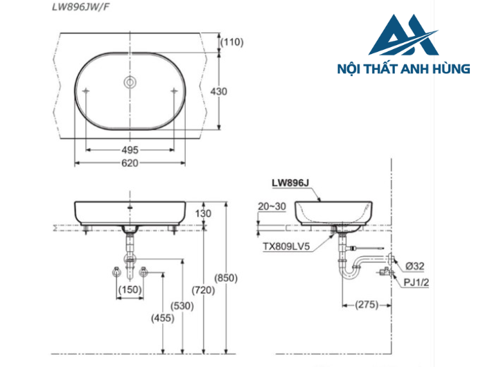 Chậu rửa lavabo đặt bàn TOTO LW896JW/F#FRG màu xanh lá
