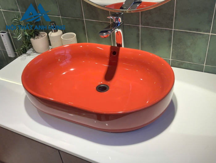 Chậu rửa lavabo đặt bàn TOTO LW896JW/F#SCR màu đỏ