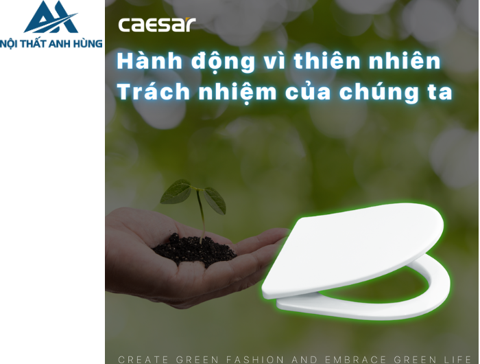 Nắp Bàn Cầu Caesar M260 Rơi Êm (CD1374)