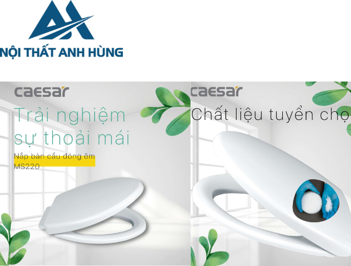 Nắp Bàn Cầu CAESAR MS220 Nắp Rơi Êm (CDS1325 CTS1325 CDS1338 CTS1338)