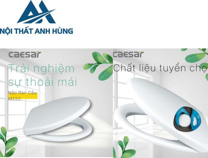 Nắp Bàn Cầu Thường CAESAR M220  CD1325 CD1338 CT1325 CT1338 CP1333 CPT1332