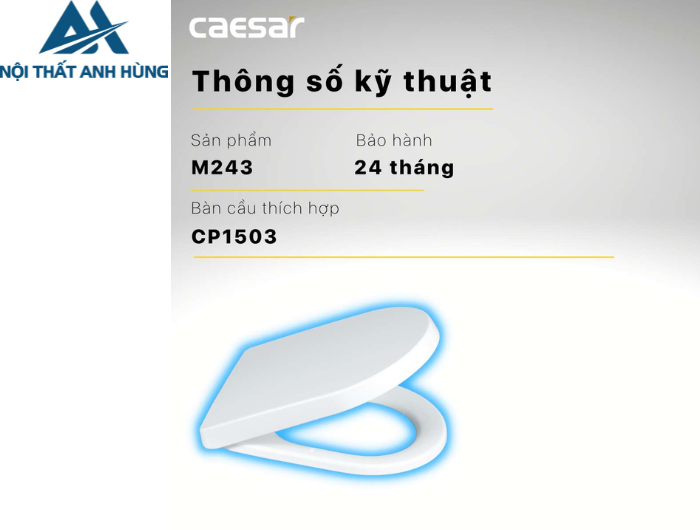 Nắp Êm Bàn Cầu CAESAR M243 (CPT1503)
