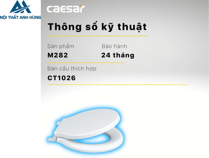 Nắp Êm Bàn Cầu Trẻ Em CAESAR M282 (C1355, CT1026)