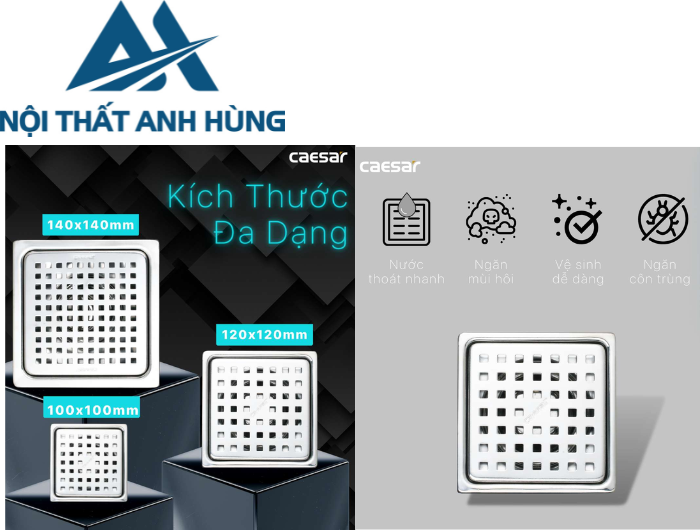 Phễu Thoát Sàn CAESAR ST1212 (Ø60)