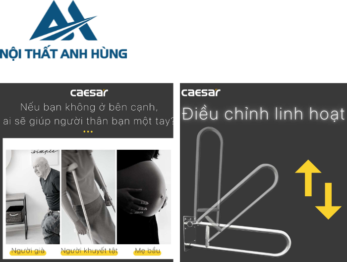 Thanh Vịn Inox CAESAR GB100V