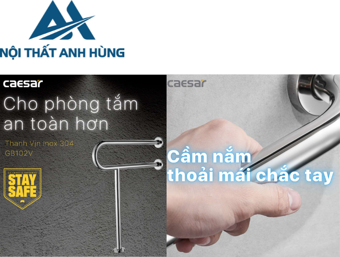 Thanh Vịn Inox CAESAR GB102V Cho Người Già