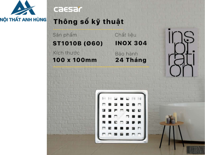Thoát Sàn CAESAR ST1010B (Ø60)