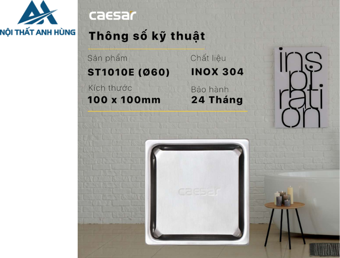 Thoát Sàn CAESAR ST1010E (Ø60)
