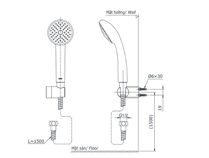 Tay sen tắm TOTO DGH104ZR