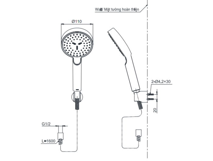 Tay sen tắm TOTO TBW07008A