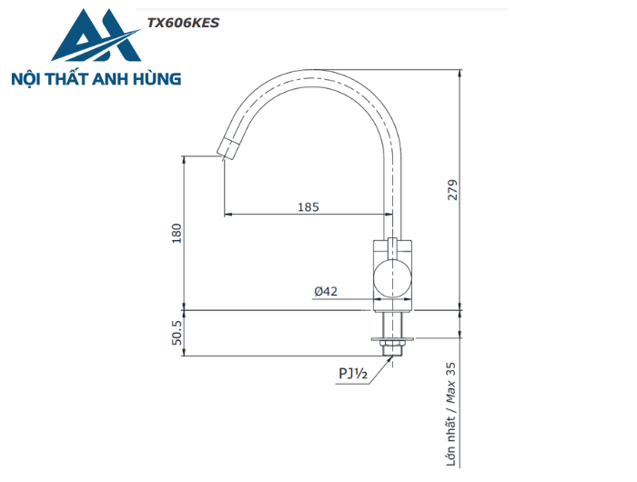 Vòi bếp lạnh TOTO TX606KES