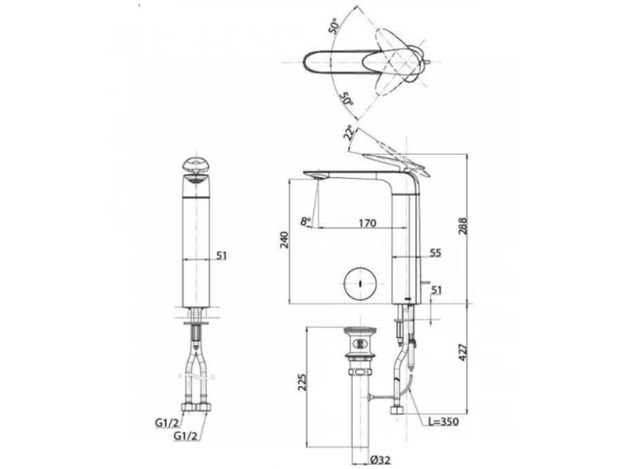 Vòi Lavabo Nóng Lạnh TOTO TLP03301A1#BRG Cổ Cao Vàng Hồng