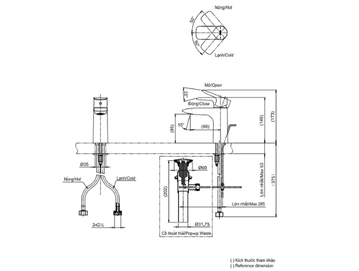 Vòi Lavabo TOTO TLG04301B#MBL Nóng Lạnh Màu Đen Mờ