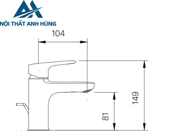 Vòi Chậu Lavabo Inax LFV-1402S Nóng Lạnh Trụ Xả Ty 
