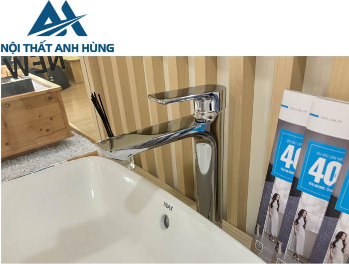 Vòi Lavabo Inax LFV-612SH-2 Nóng Lạnh Thân Cao Gồm Nút Chặn Nước
